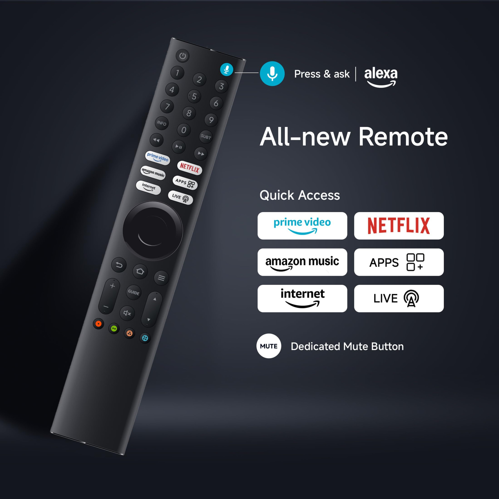 Xiaomi 138 cm 55 inch FX Pro QLED Ultra HD 4K Smart Fire TV L55MB-FPIN