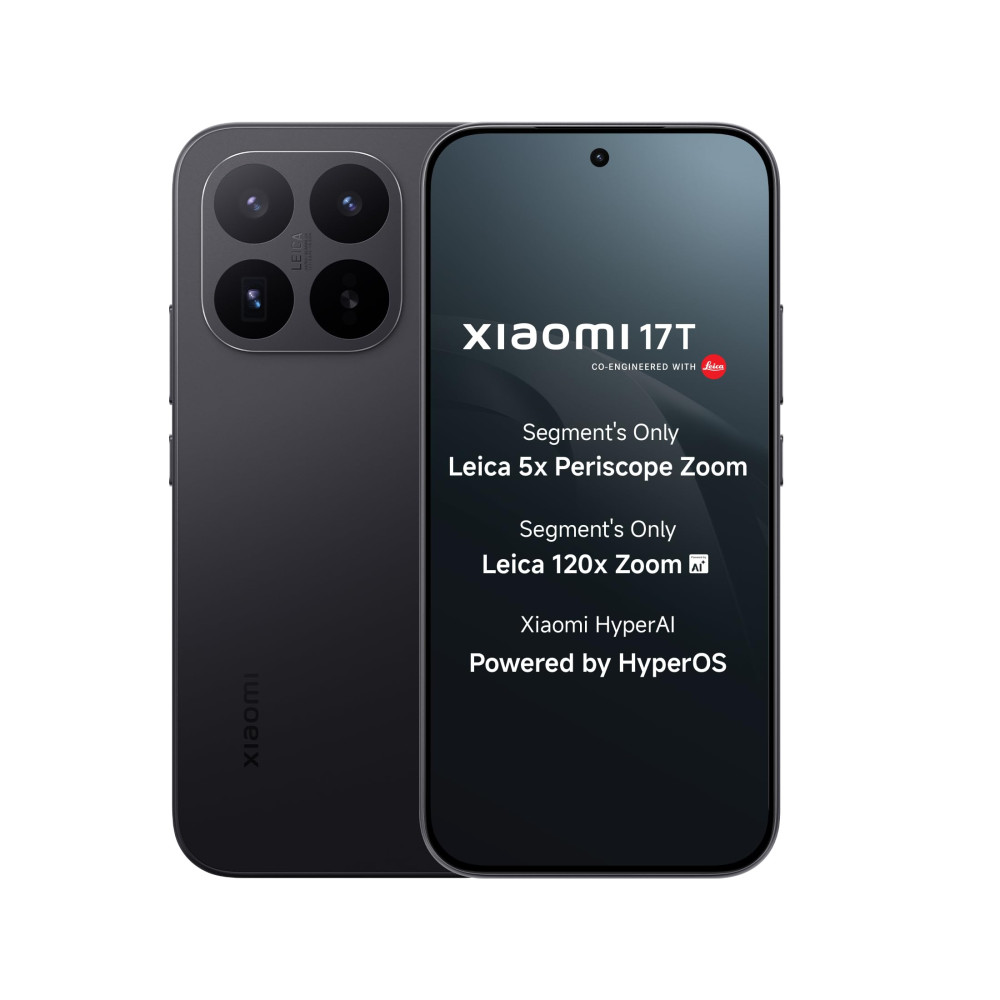 Image of XIAOMI 17T (Black,12GB+256GB)|Flagship Leica Cameras|Leica UltraPure Optics|Segment Best Leica 5X Optical Zoom|120X AI Zoom|16.74cm(6.59") 120Hz AMOLED Display|3500 nits|6500mAh Battery|HyperOS 3.0