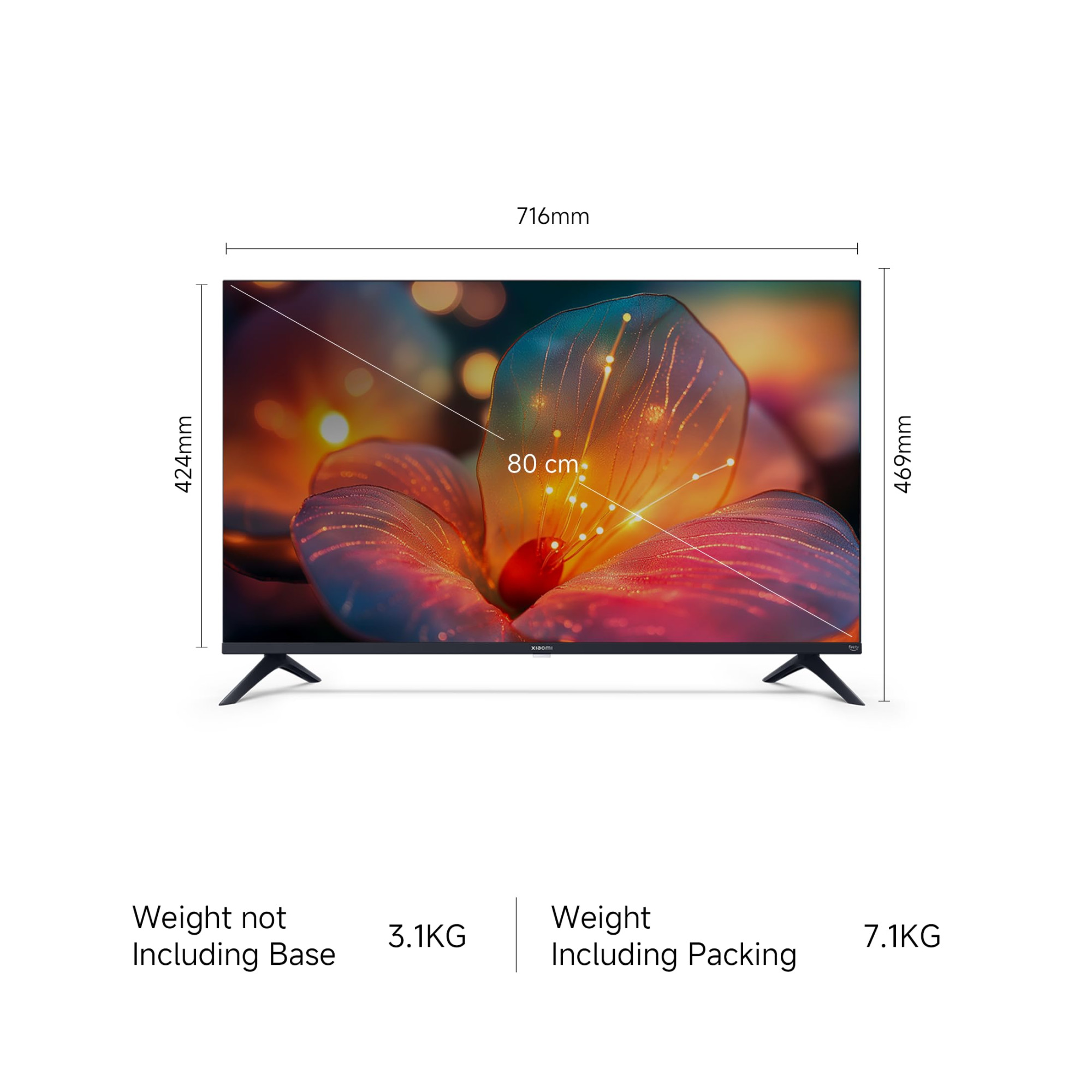 Xiaomi 80 cm 32 inch F Series HD Ready Smart LED Fire TV L32MB-FIN