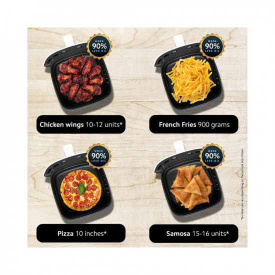 Xiaomi Smart Air Fryer for 4-5 People 90 Less Fat l 1500W Fast Cooking 7 Pre-set Menus Grill Bake Fry Roast Reheat Defrost 40-200C l Dual Speed Technology Voice Control 90 Recipe