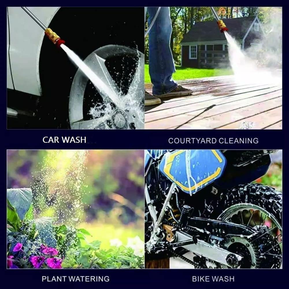 YOGIMOONI High Pressure Car Washer Cordless 48V Powerful Washer Gun with Rechargeable Battery Multi Cleaning Works Like Car Bike Washing Gardening Home Cleaning Works 35 x 26 x 11 cm