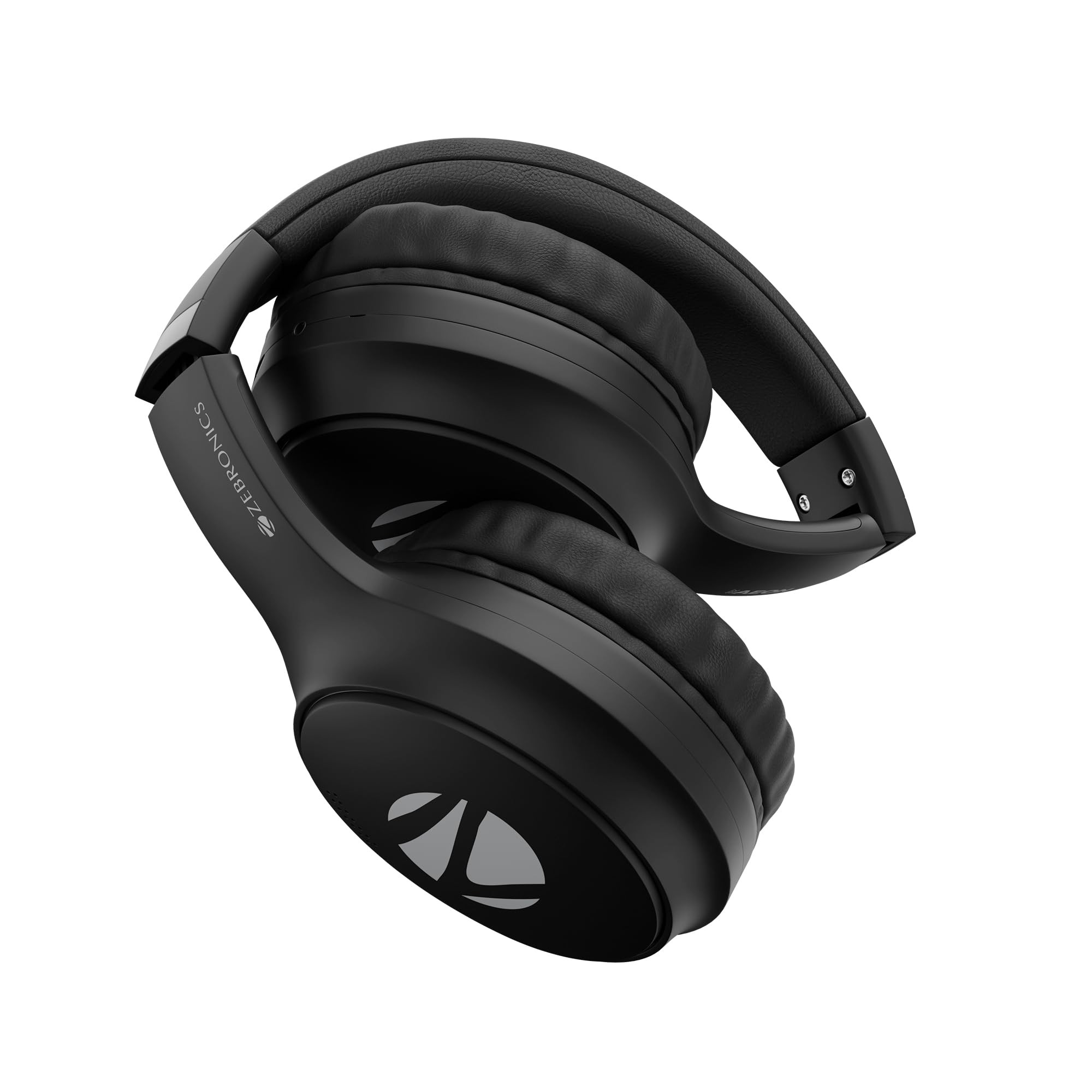 ZEBRONICS AEON Over Ear Wireless Headphone with 110h Battery Backup Supports Bluetooth AUX Gaming Mode ENC Dual Pairing Rapid Charging Black
