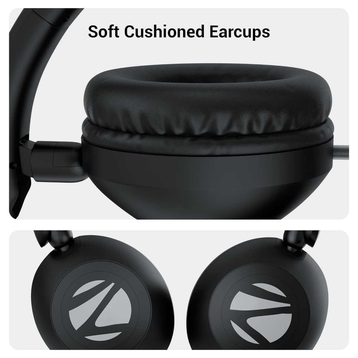Zebronics Boom Wired Headphone Over Ear in-Line MIC Black