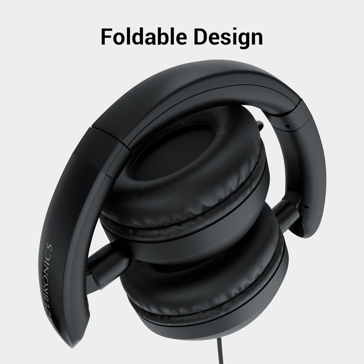 Zebronics Boom Wired Headphone Over Ear in-Line MIC Black