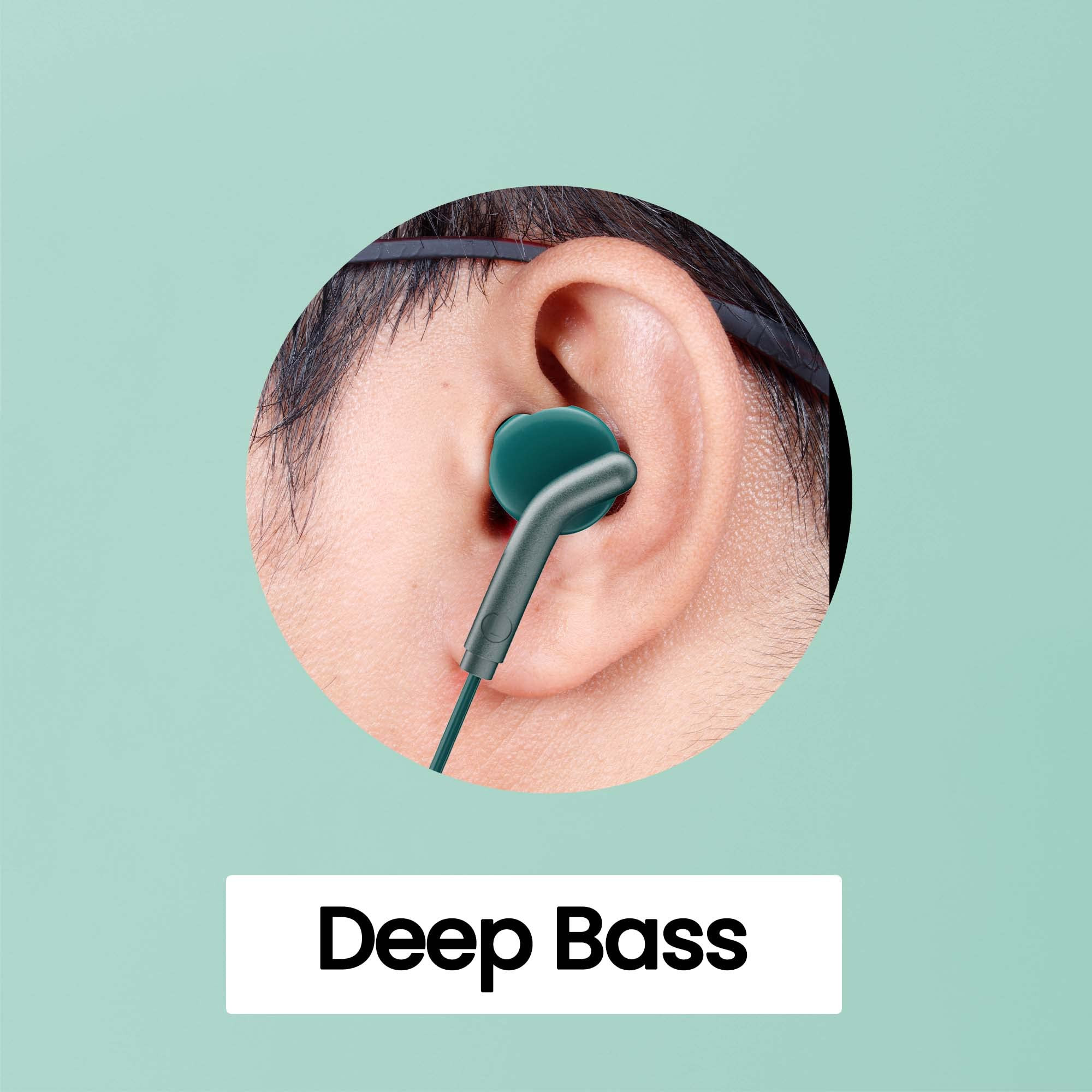 ZEBRONICS Bro in Ear Wired Earphones with Mic 35mm Audio Jack 10mm Drivers PhoneTablet Compatible Green