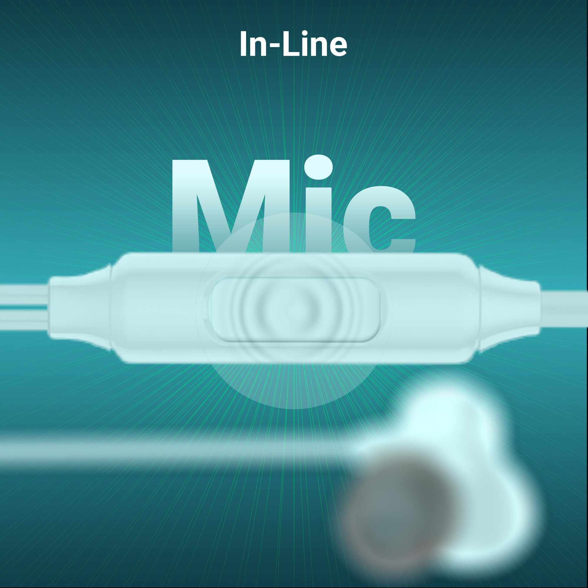 ZEBRONICS Buds 50 35mm in-Ear Wired Earphones in-Line MIC 10mm Neodymium Bass Drivers 12m Soft Silicon Cable Magnetic Earbuds Compatible with Mobile Tablet Laptop Sky Blue