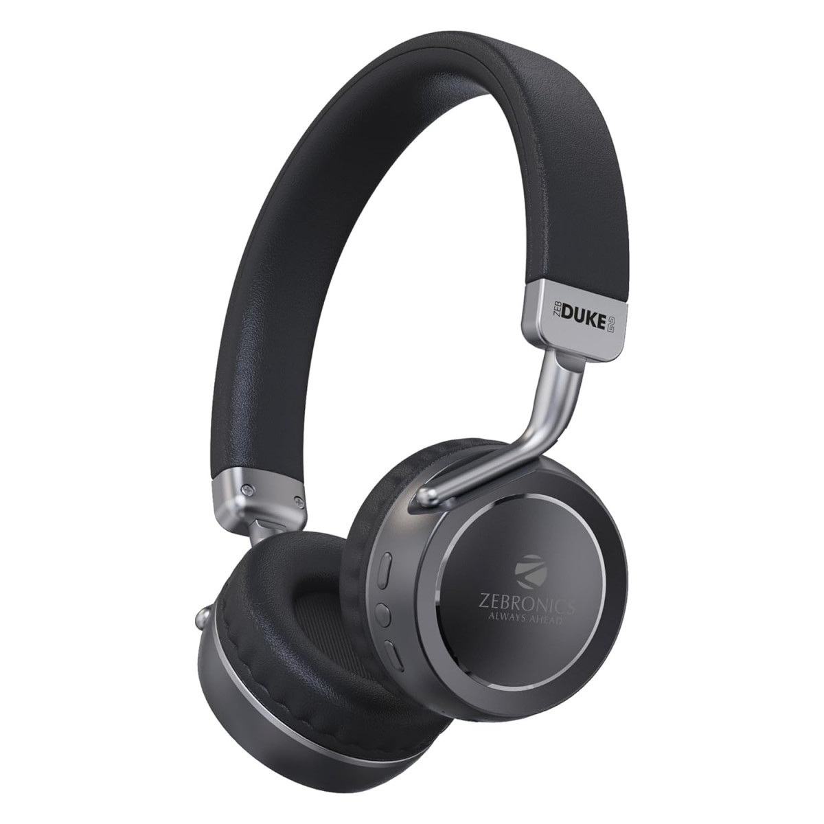 ZEBRONICS DUKE 2 Wireless Headphone Supports Bluetooth Dual Pairing Black