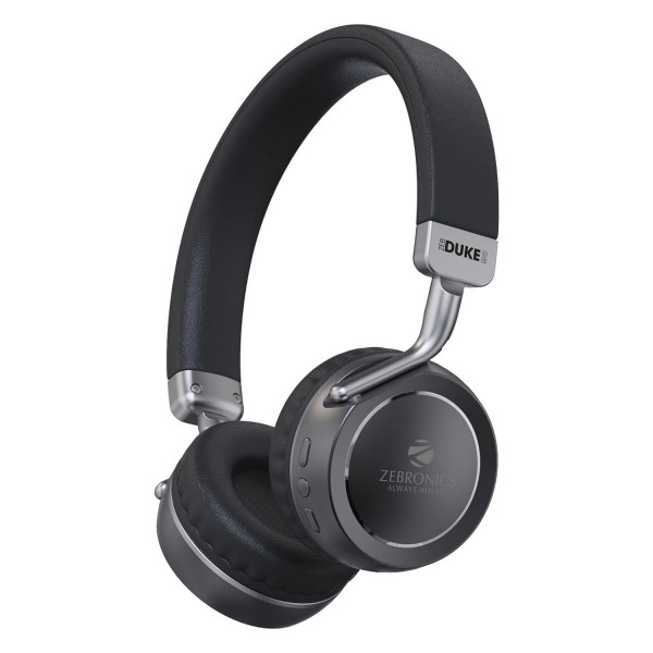 Image of ZEBRONICS DUKE 2 Wireless Headphone, Supports Bluetooth, Dual Pairing (Black)