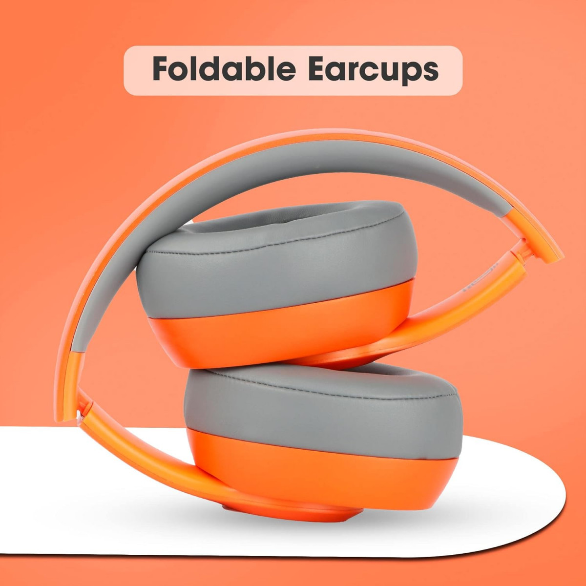 ZEBRONICS Dynamic Wireless Headphone with 34 Hours Playback Orange