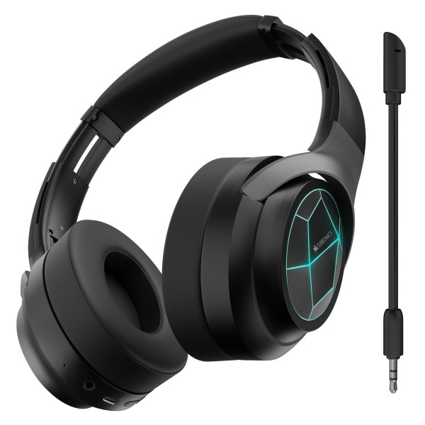 Image of ZEBRONICS Envy 2, Wireless Over Ear Headphone, ENC, Upto 65* Hours Playback, Gaming Mode, Dual Pairing, Bluetooth v5.3, AUX, Call Function, Voice Assistant, Foldable Design, Detachable Mic (Black)