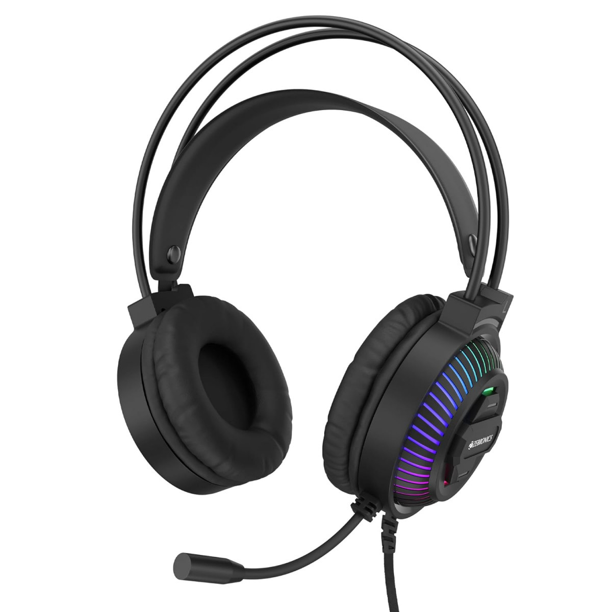 ZEBRONICS Jupiter 35mm Premium Gaming Over Ear Headphone Black