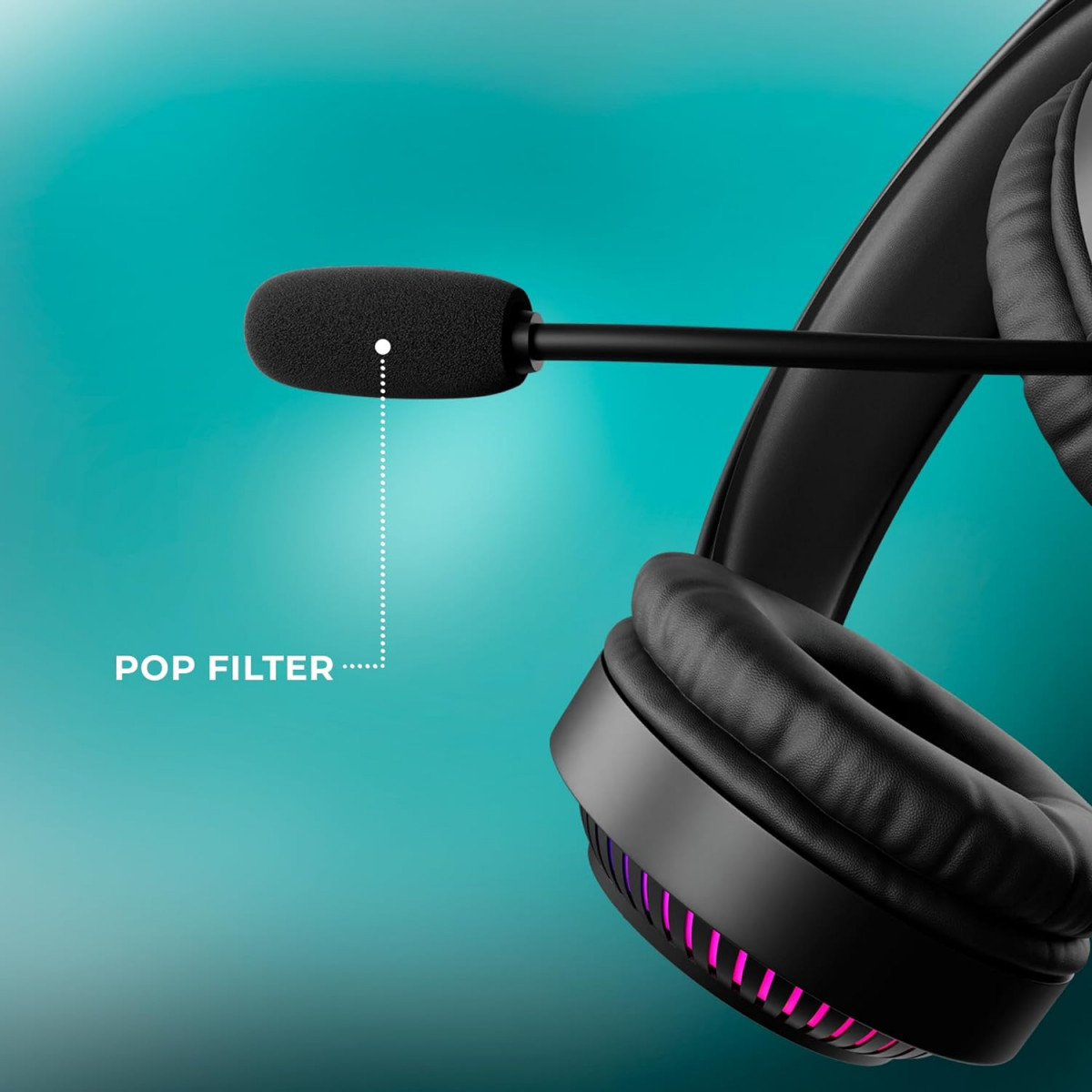 ZEBRONICS Jupiter 35mm Premium Gaming Over Ear Headphone Black