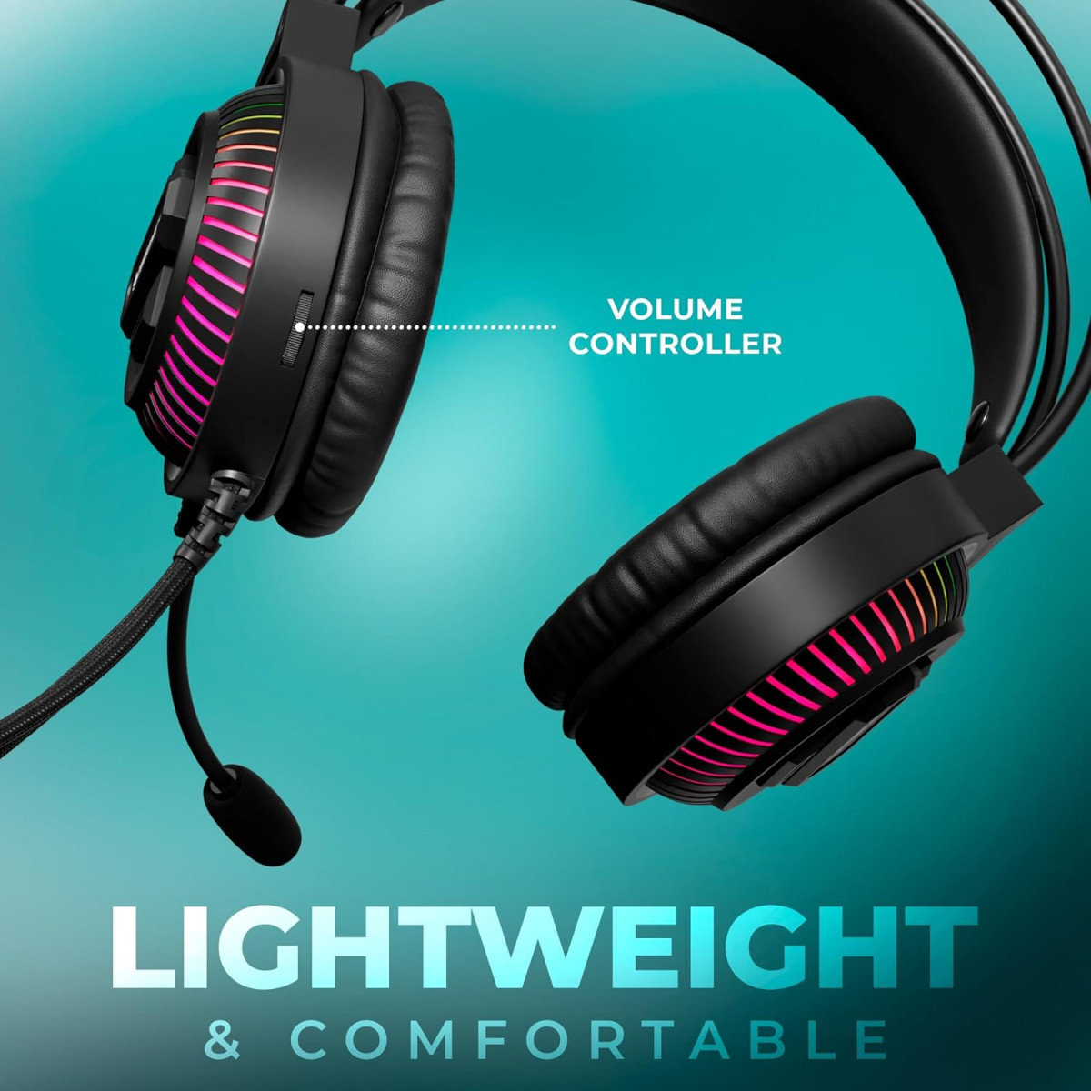 ZEBRONICS Jupiter 35mm Premium Gaming Over Ear Headphone Black