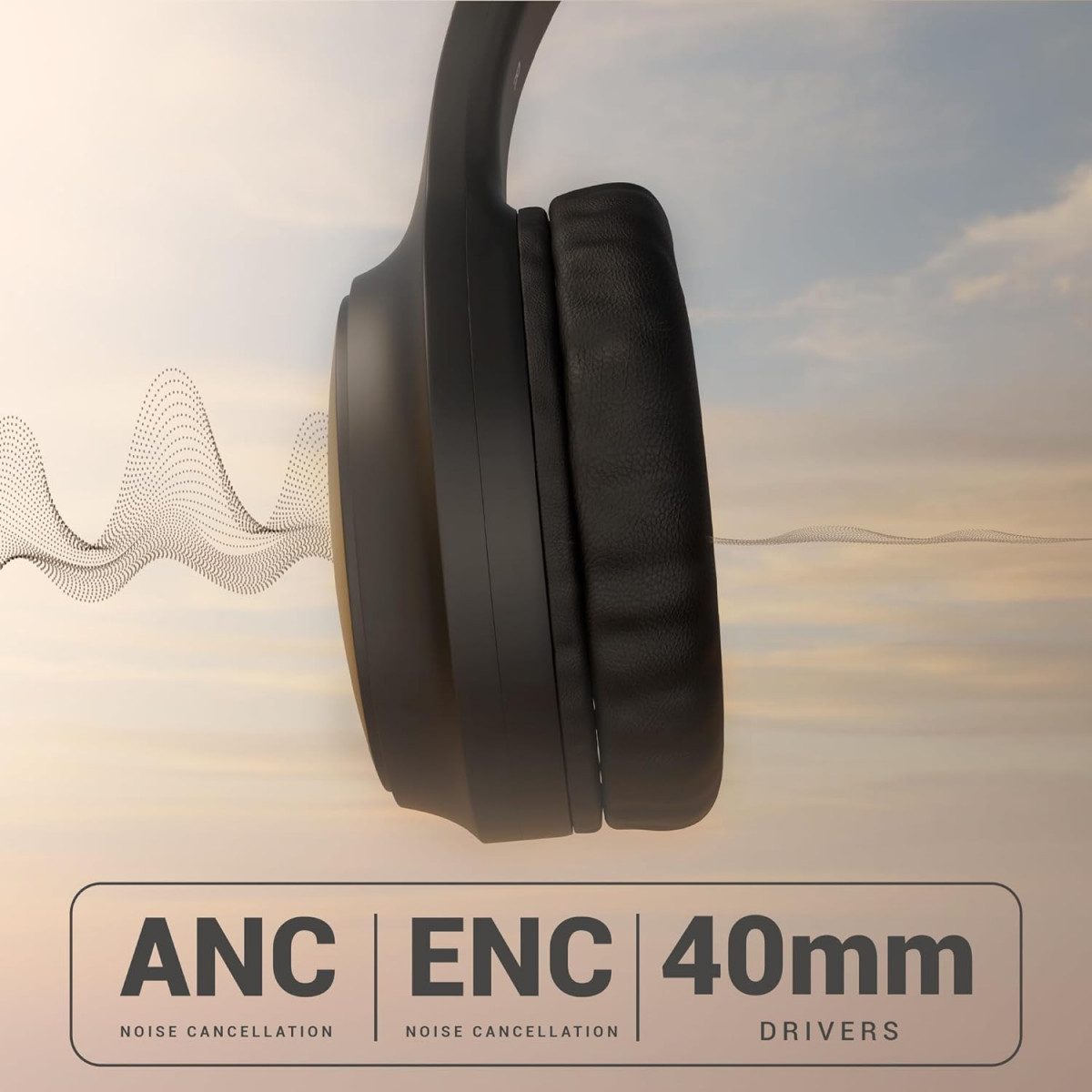 ZEBRONICS New Launch AEON Wireless Headphone with 110h Battery Backup Black