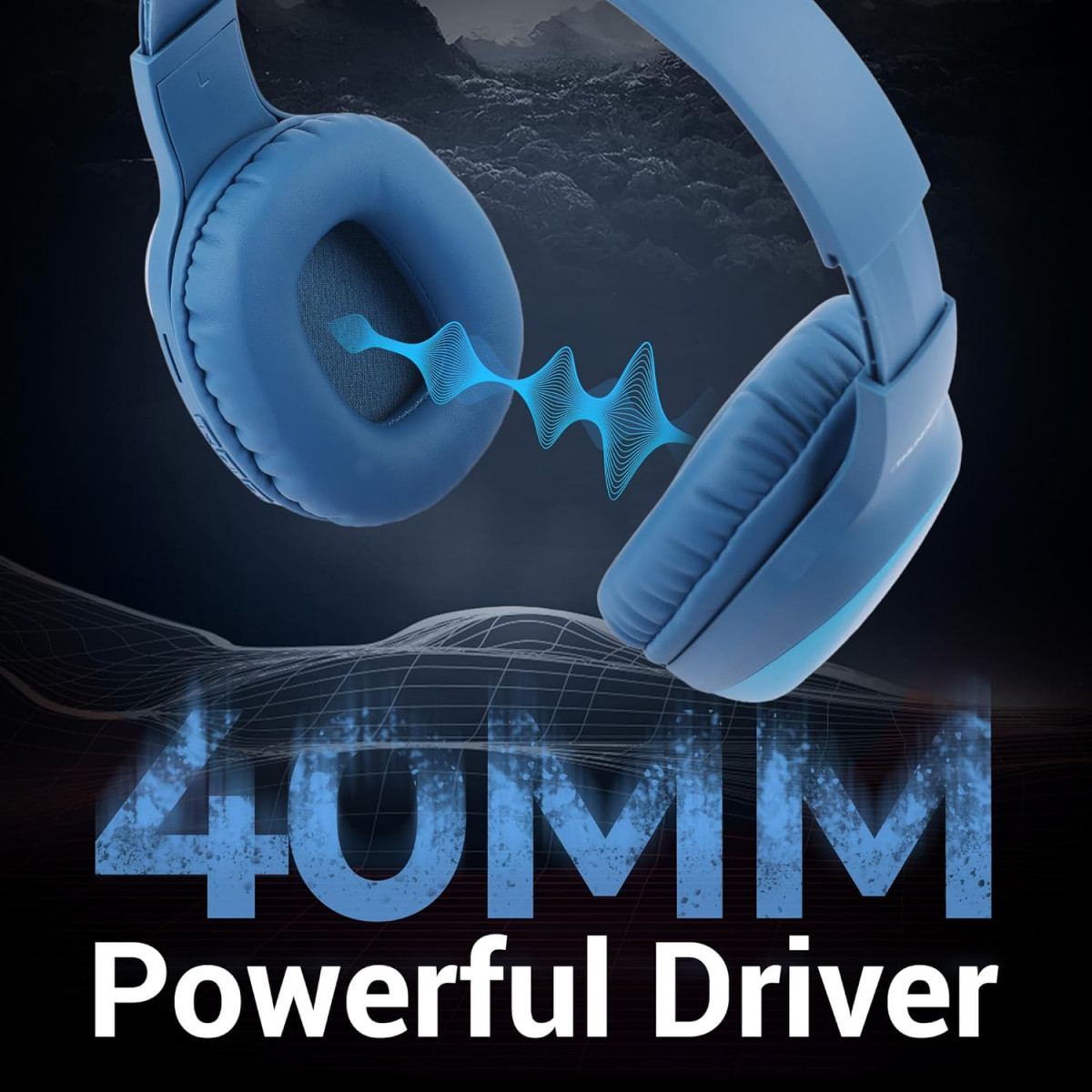 ZEBRONICS Thunder PRO Wireless Headphone with Dual Pairing Blue