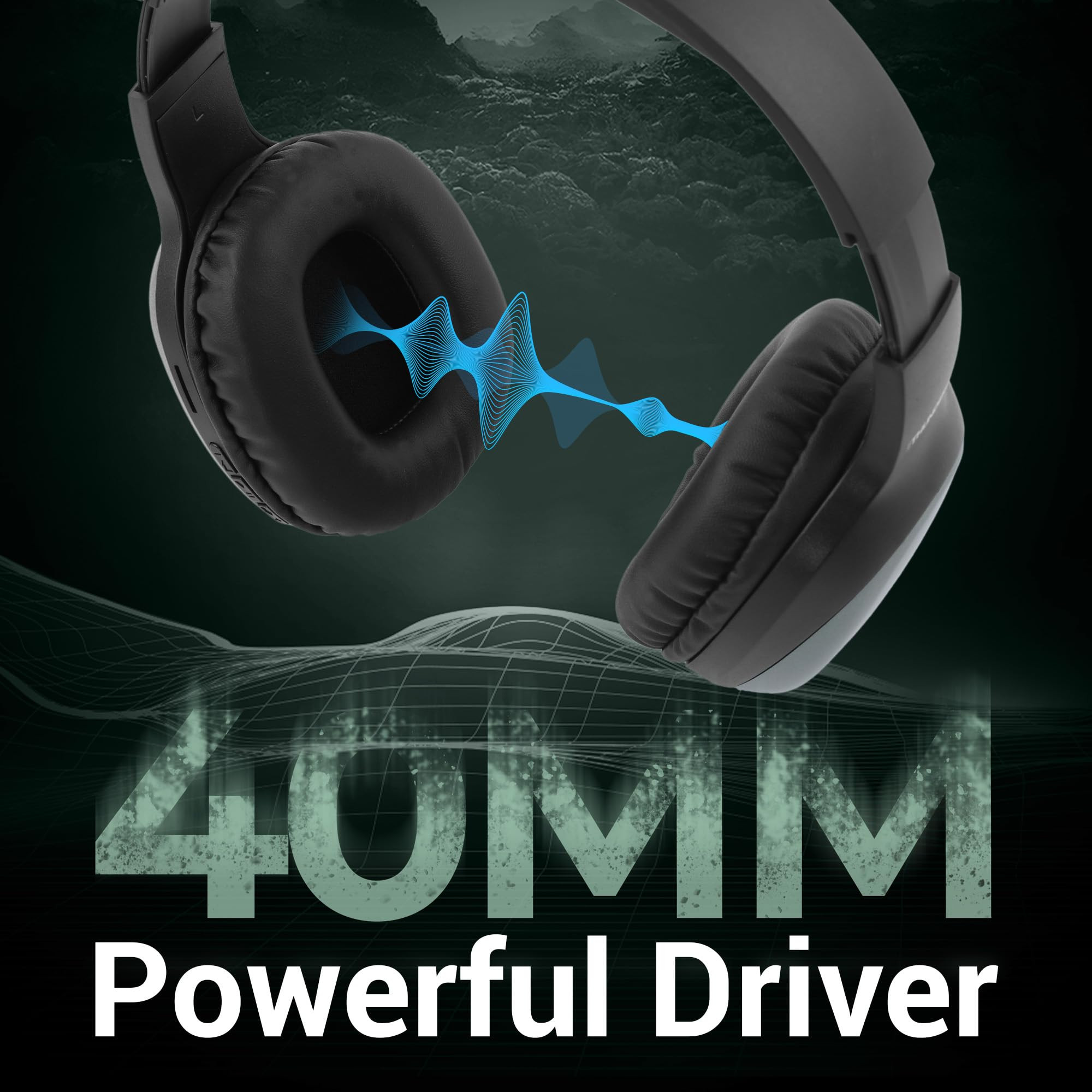 ZEBRONICS Thunder Pro Wireless Over Ear Headphone with Dual Pairing Gaming Mode Enc Bluetooth Call Function Aux Micro Sd Voice Assistant Deep Bass Up to 60H Backup Olive Green