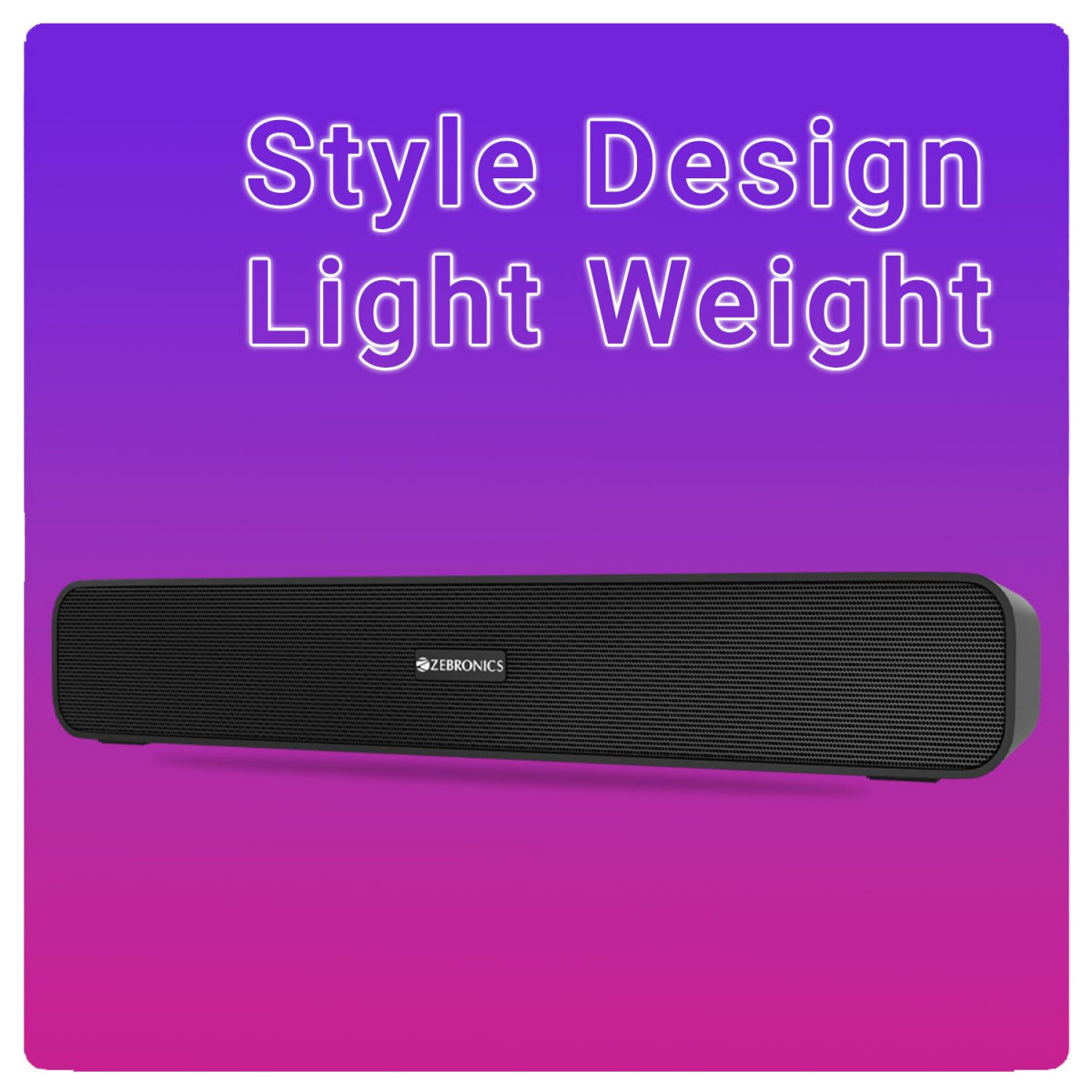 ZEBRONICS Zeb-Astra 20 Wireless BT v50 Portable Speaker with 10W RMS Output TWS 10H Backup Approx Built in Rechargeable Battery FM Radio AUX mSD USB Call Function and Dual 52mm Drivers Multi