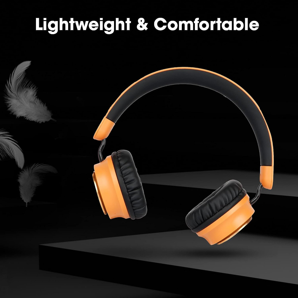 ZEBRONICS Zeb-Bang Pro Bluetooth Wireless On Ear Headphones with Mic V50 Orange