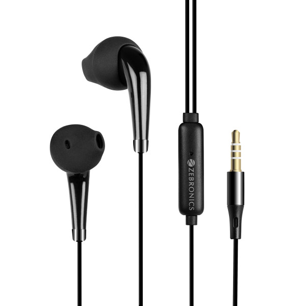 Image of Zebronics Zeb-Calyx Wired in Ear Earphones with Mic (Black)