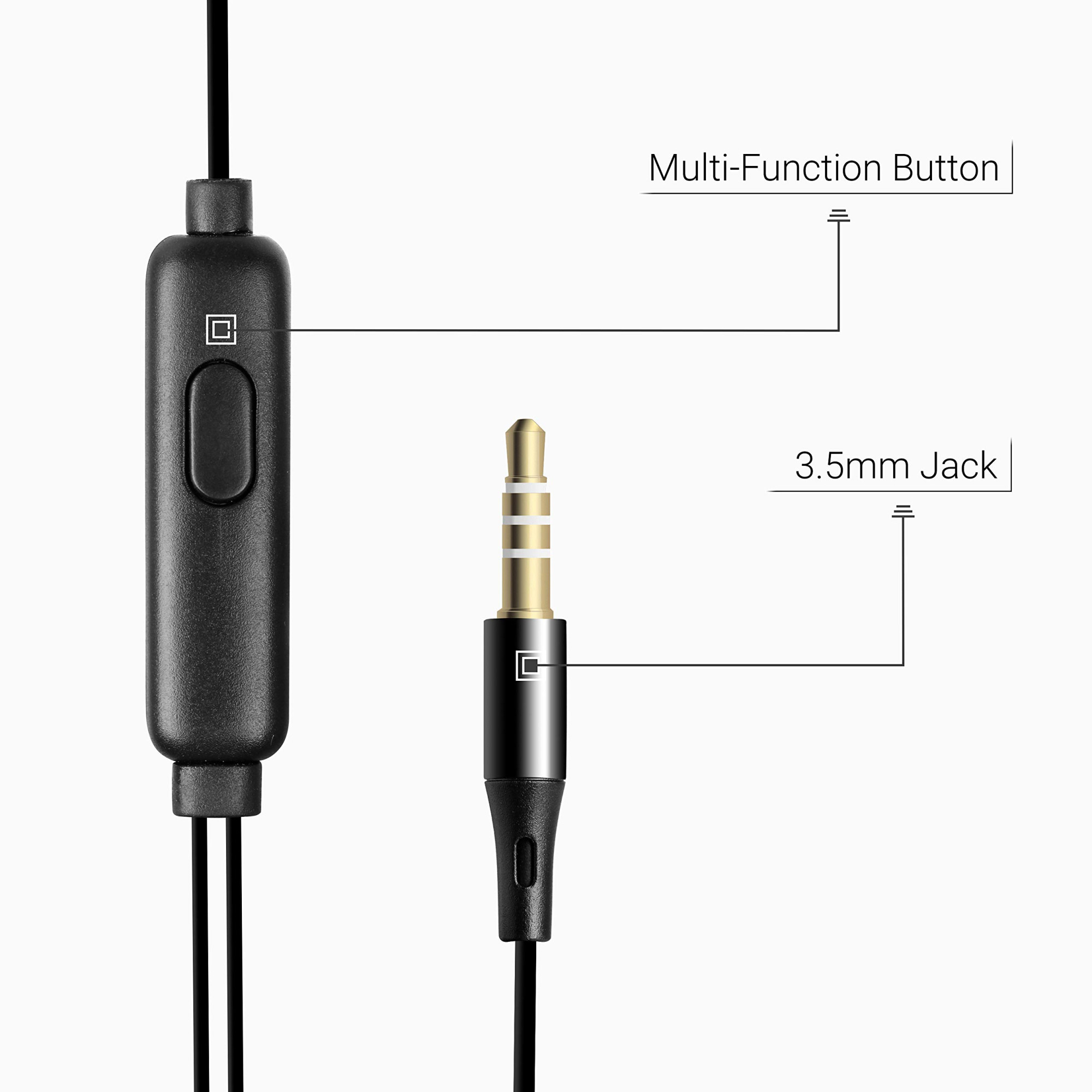 Zebronics Zeb-Calyx Wired in Ear Earphones with Mic Black