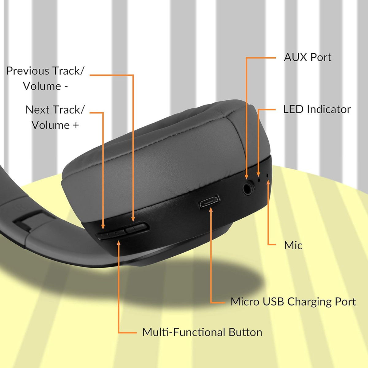 ZEBRONICS Zeb-Dynamic with Bluetooth Supporting Headphone Black