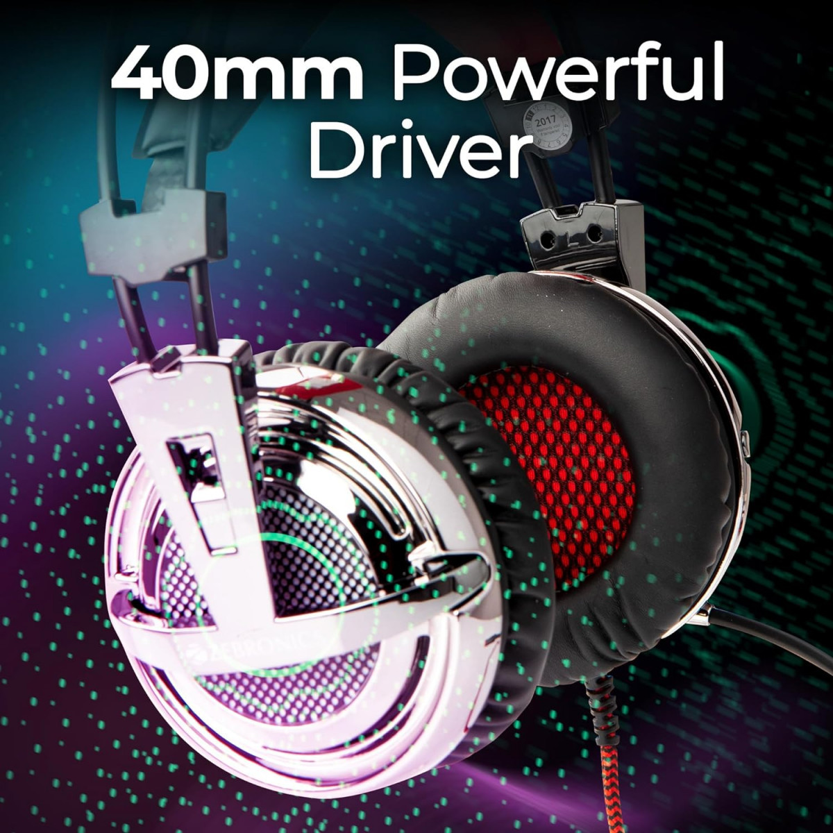 Zebronics ZEB-ORION USB Headphone with simulated 71 surround sound Black