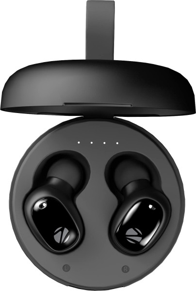 Image of ZEBRONICS Zeb-Sound Bomb 1 TWS Earbuds with BT5.0, Up to 12H Playback, Touch Controls, Voice Assistant, Splash Proof with Type C Portable Charging Case (Black)