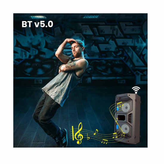 Zebronics Zeb Space Deck PRO Wireless Bluetooth 40W Boombox Party Portable Speaker Supporting LED Display