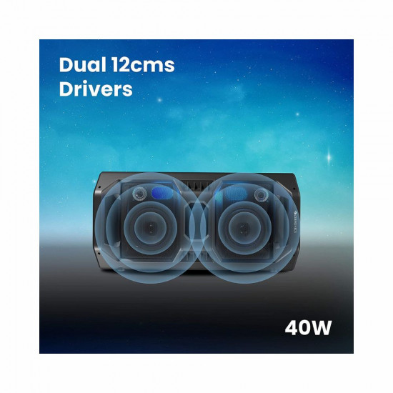 Zebronics Zeb Space Deck PRO Wireless Bluetooth 40W Boombox Party Portable Speaker Supporting LED Display