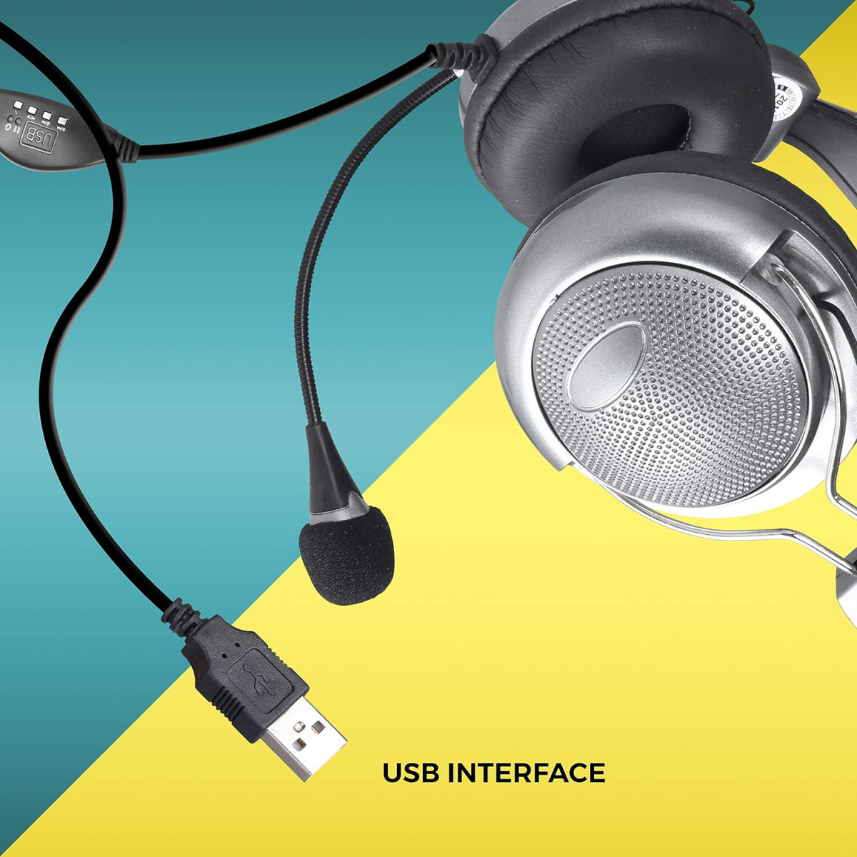 ZEBRONICS Zeb-Supreme USB Wired Headphone with Mic Black