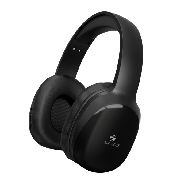 Image of ZEBRONICS Zeb-Thunder PRO On-Ear Wireless Headphone Up to 60 Hours Playback, Wired Mode, USB-C Type Charging(Black)