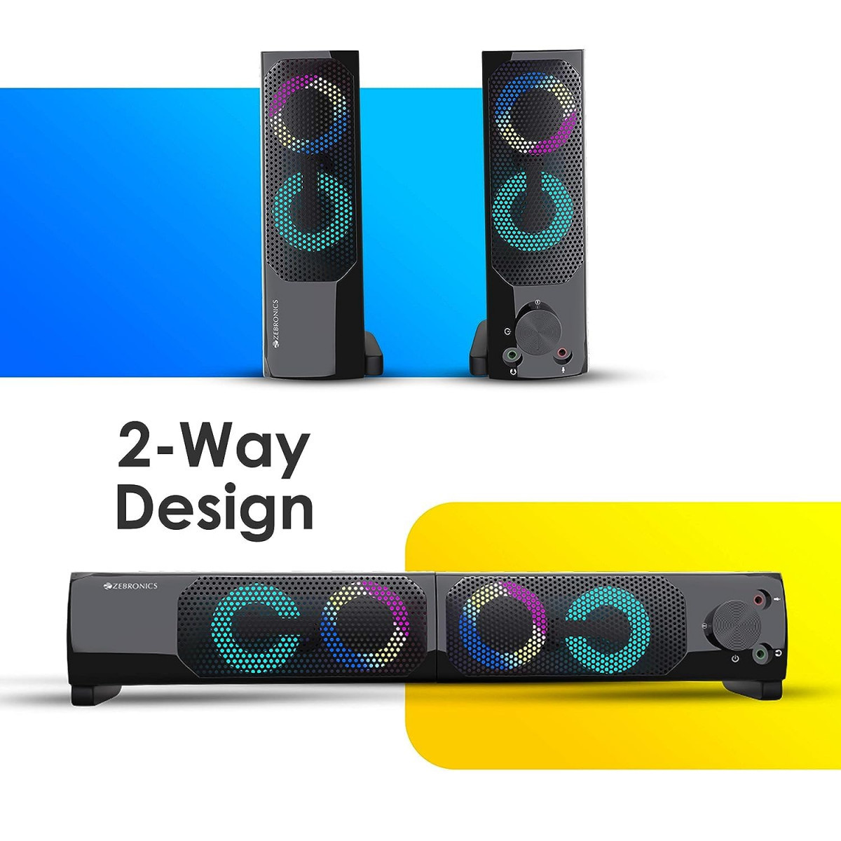 ZEBRONICS Zeb Wonderbar 10 USB Powered 20 Computer Speaker with RGB Lights